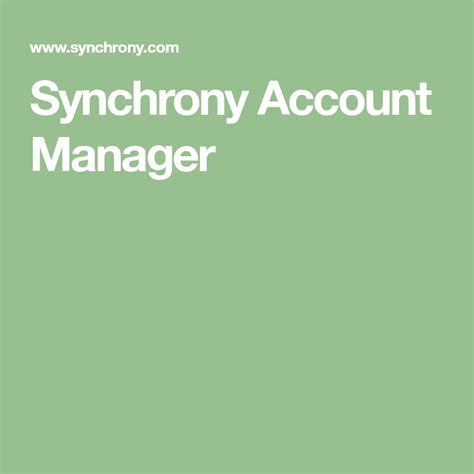 Synchrony Account Manager .